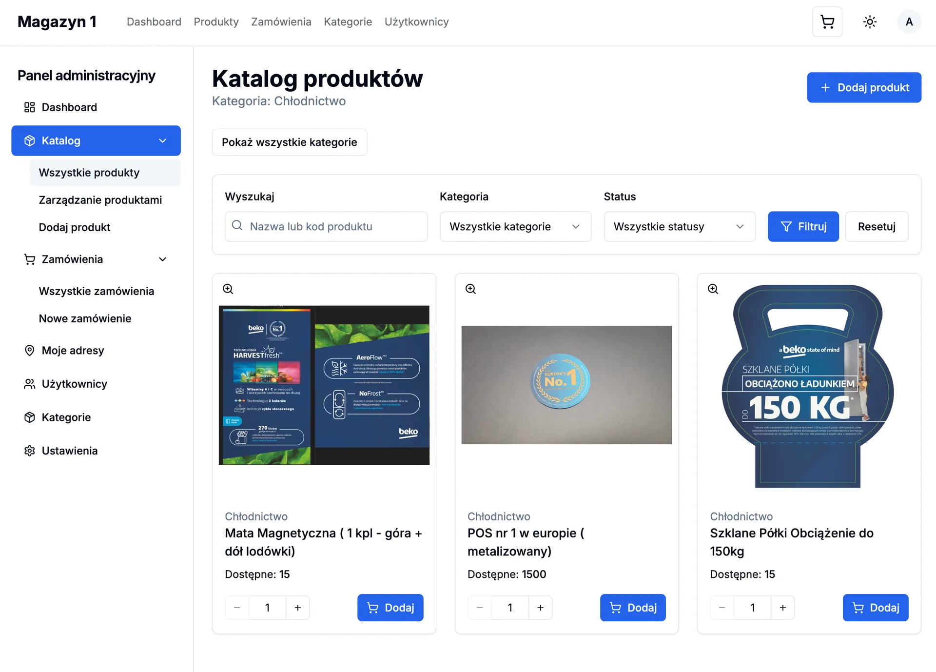 Beko PL WMS — dispatch and reconciliation reporting