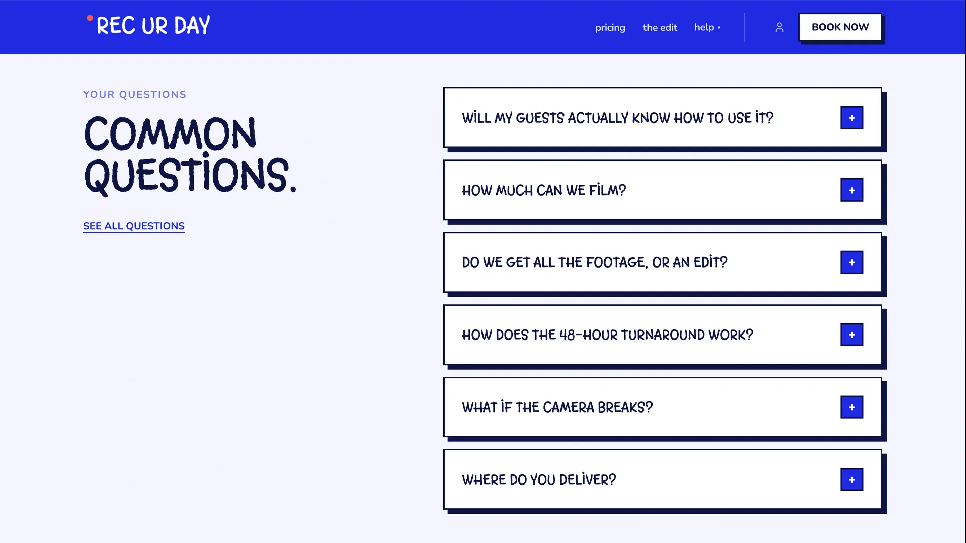 Rec Ur Day — common questions FAQ section